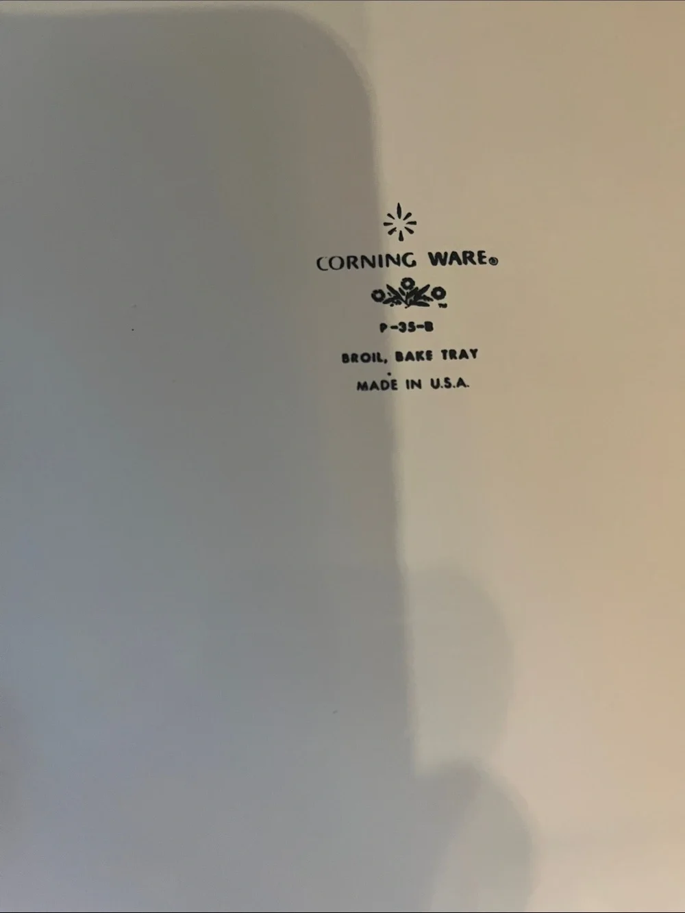 Vintage Corning Ware blue cornflower broil and bake tray P 35  B